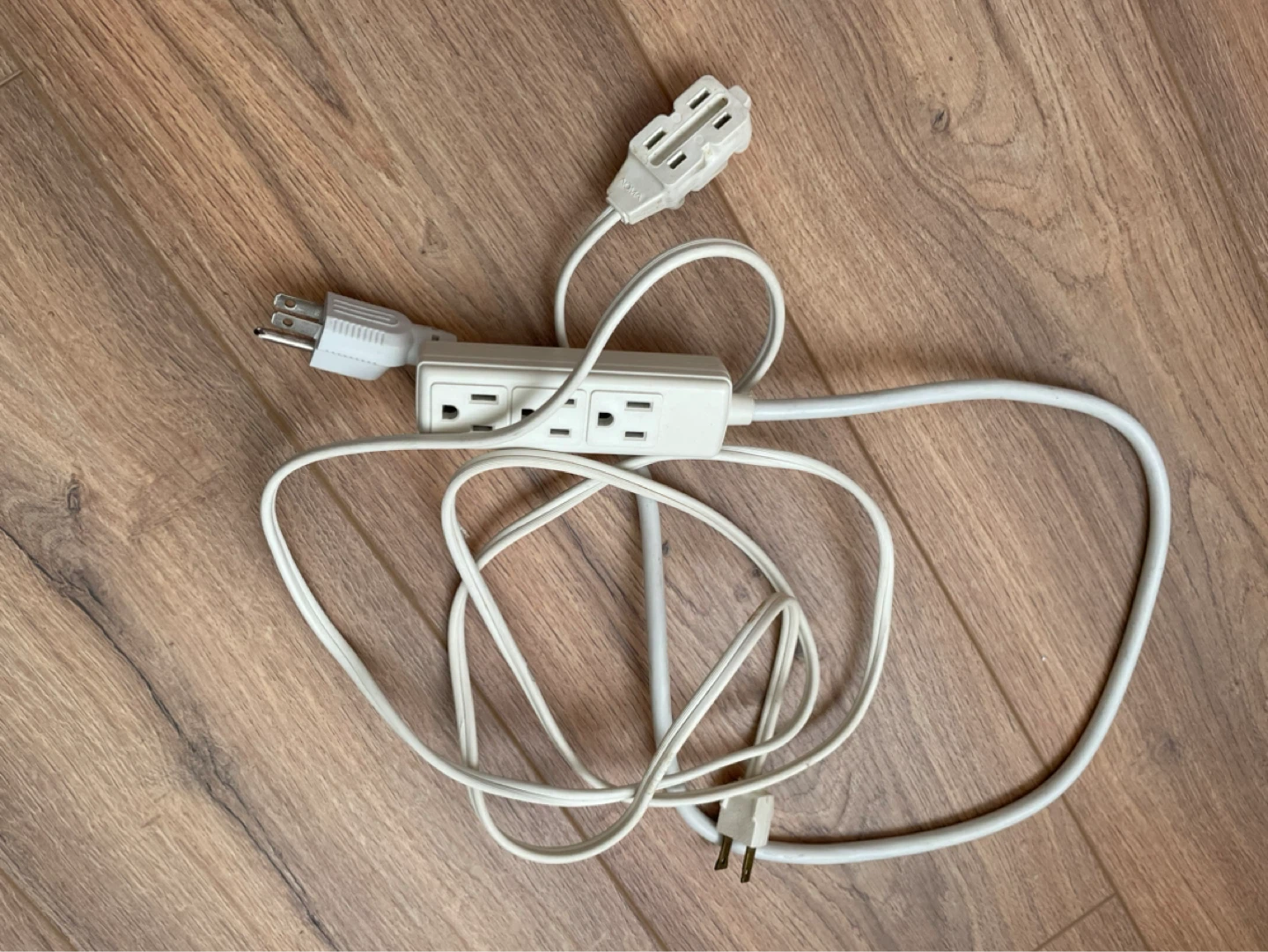 White 4-Outlet Power Strip with 3-Foot Cord