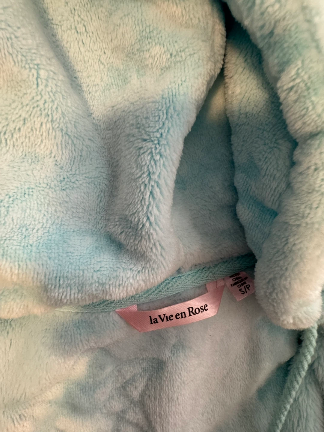 La Vie en Rose Light Blue Snowflake Fleece Onesie PJs S/P - photo 3