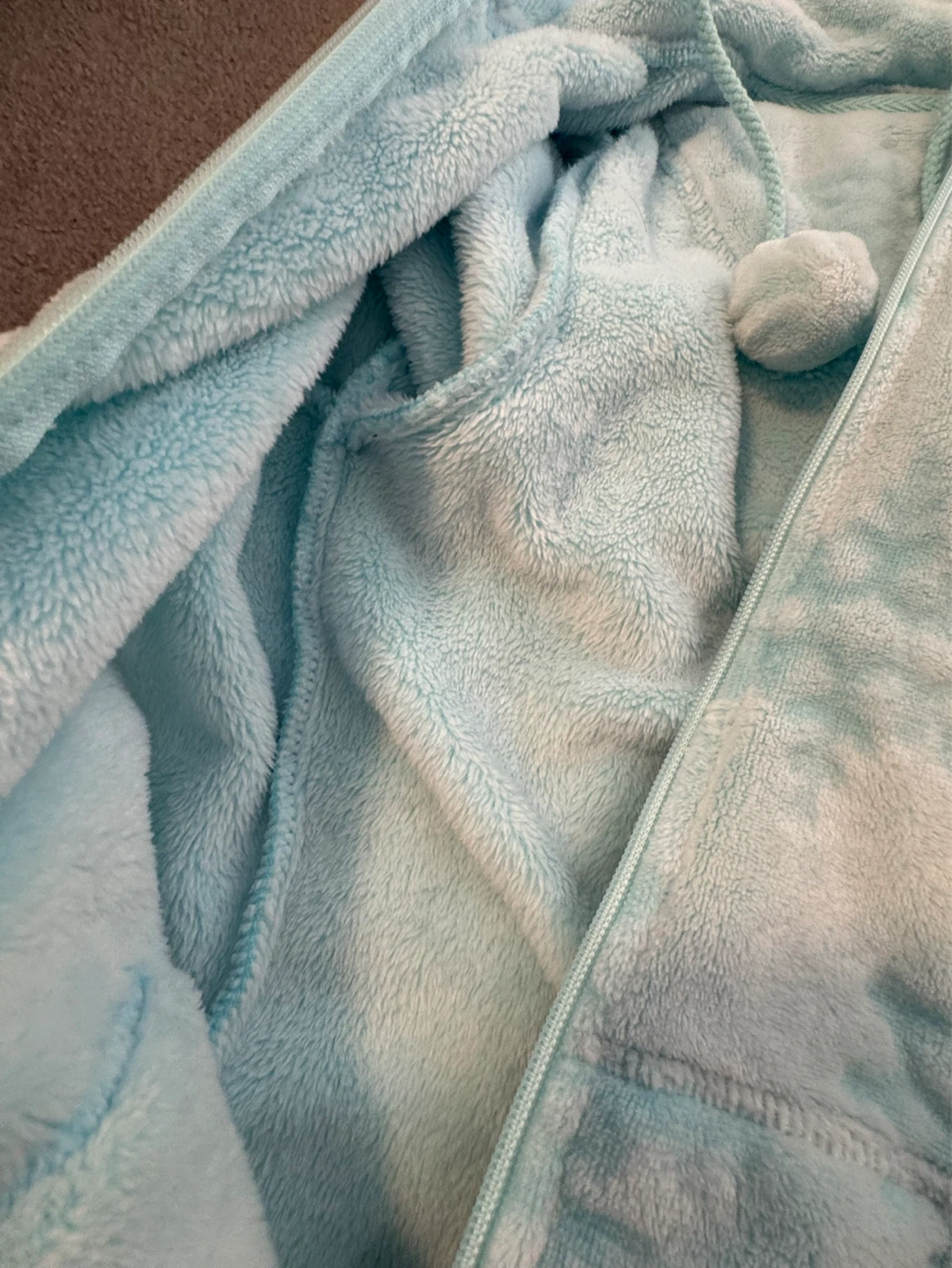 La Vie en Rose Light Blue Snowflake Fleece Onesie PJs S/P - photo 2