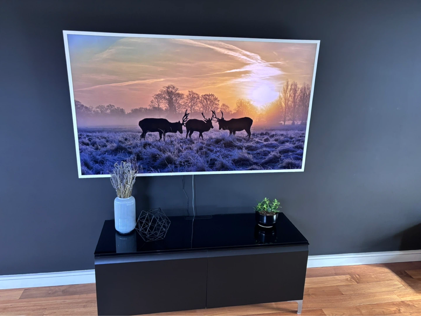 Modern Black TV Stand/Media console