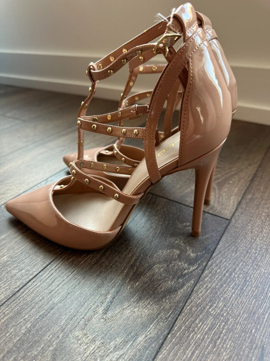 ALDO Women's Studded Heels - Nude Patent - photo 2