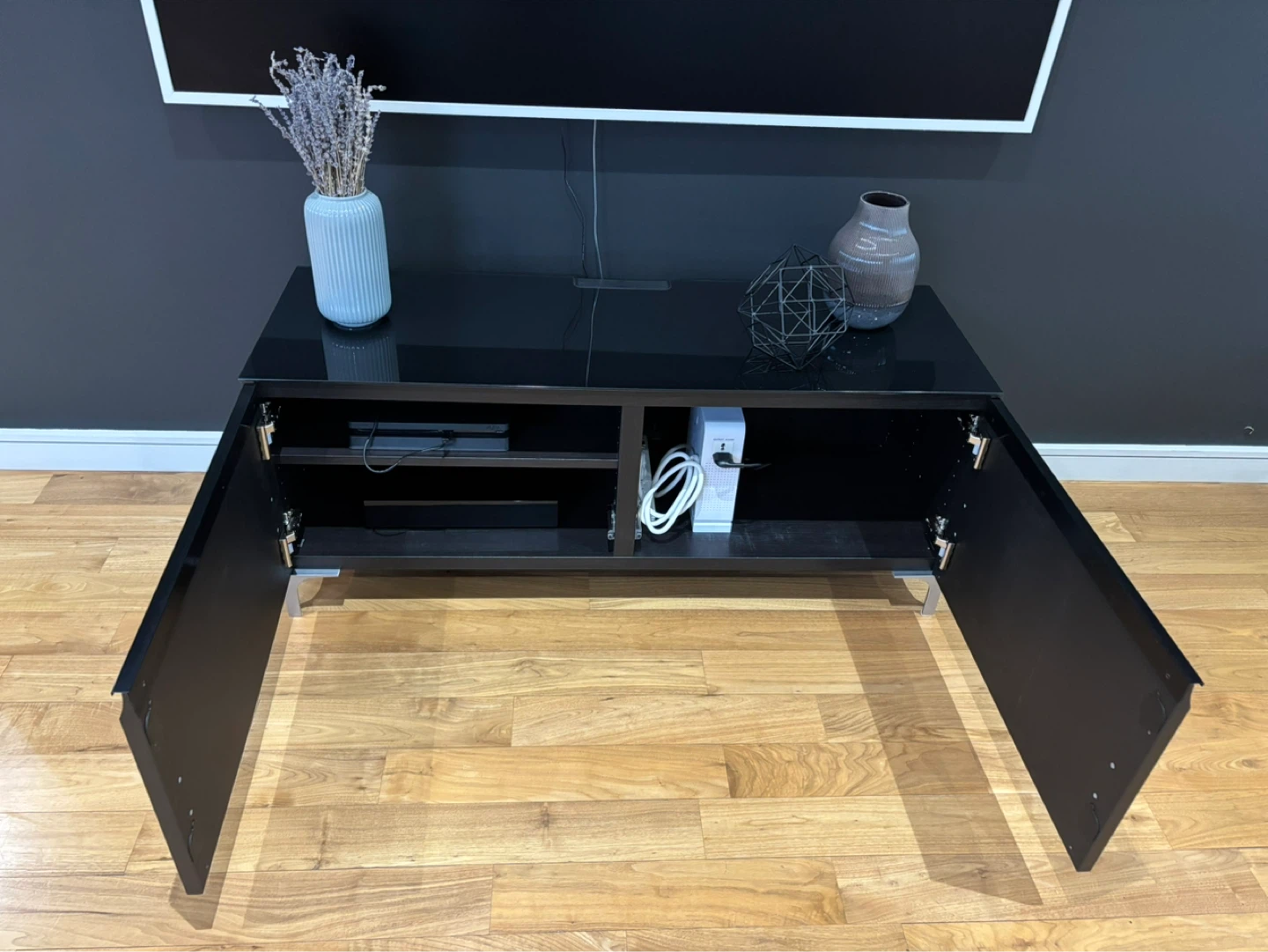 Modern Black TV Stand/Media console - photo 3