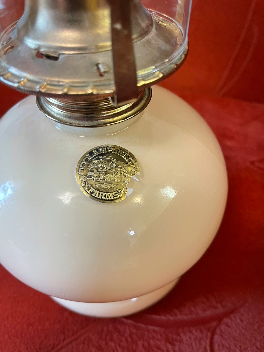 Vintage Kerosene Oil Lamp with Floral Design - photo 4