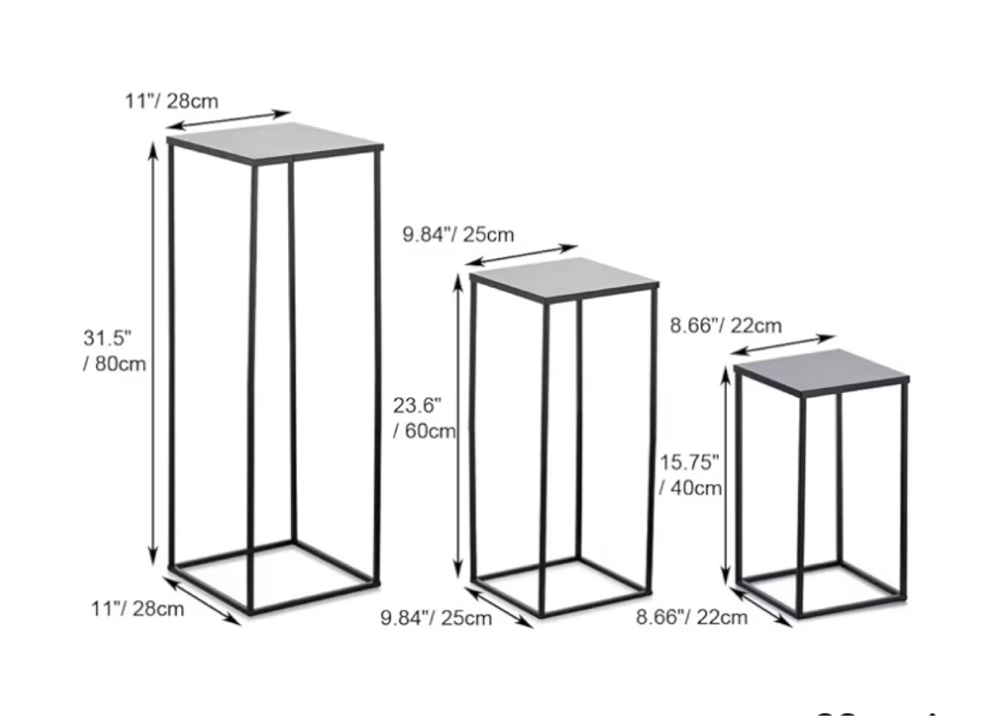 3 Piece Flower Centerpiece Stands - photo 2