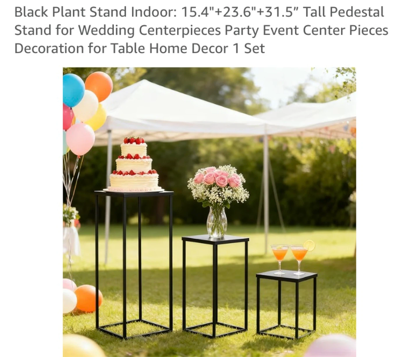 3 Piece Flower Centerpiece Stands
