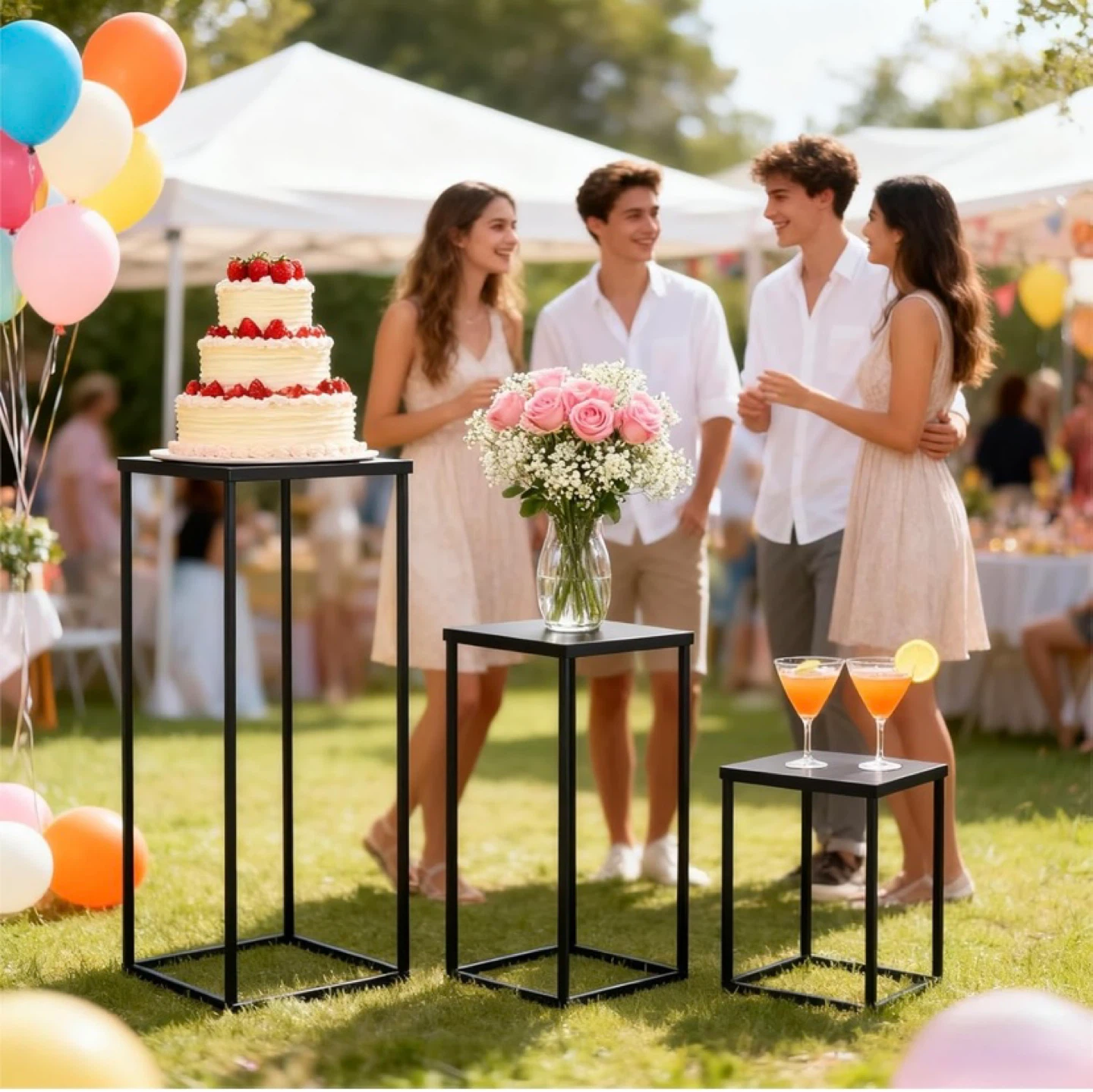 3 Piece Flower Centerpiece Stands - photo 3