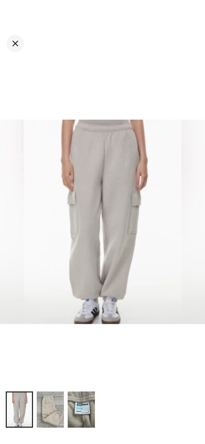 TNA Aritizia Mega Fit Cozyfleece cargo joggers size large