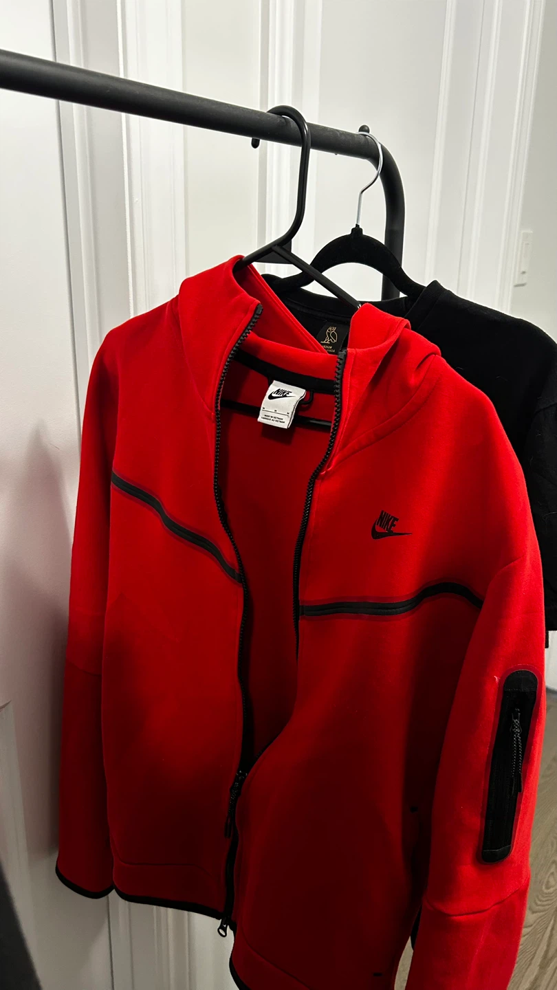 Nike Tech Fleece Zip Hoodie - Red
