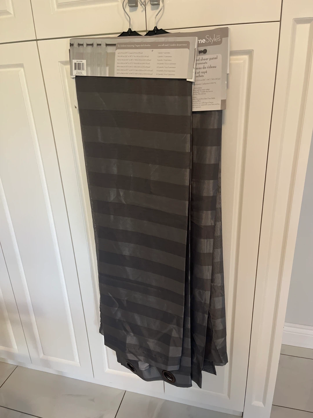HomeStyles Striped Sheer Panel - 50" x 84"
