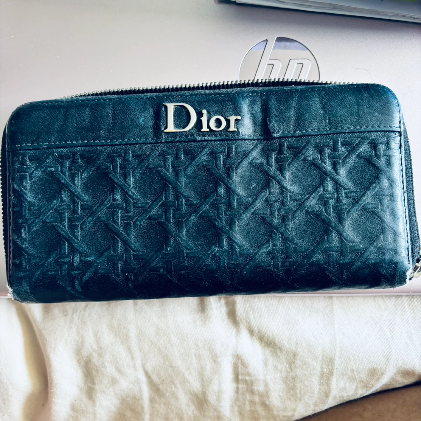 Authentic Vintage Dior Black Leather Wallet - photo 2