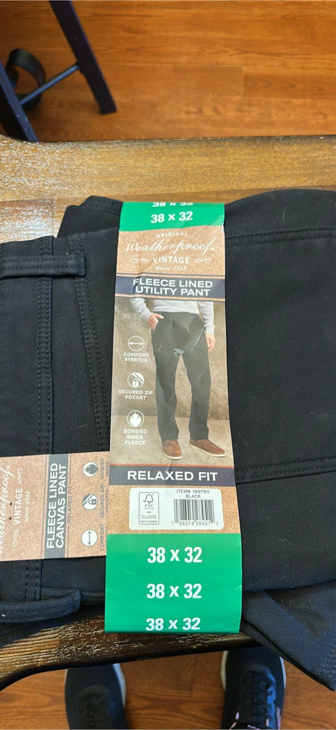 Weatherproof Vintage Fleece Lined Utility Pants - 38x32 - photo 2