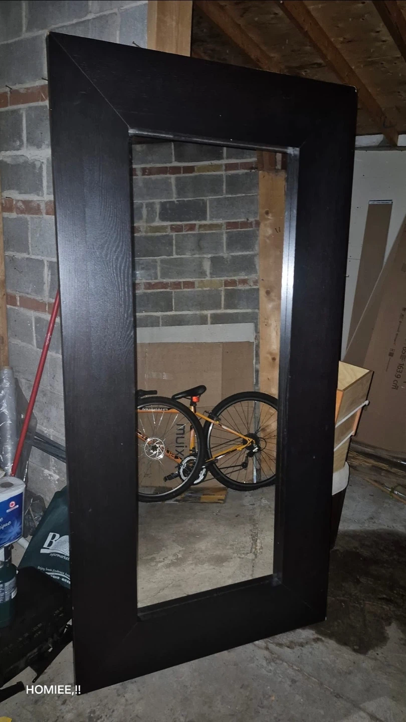 Large Black Framed Mirror