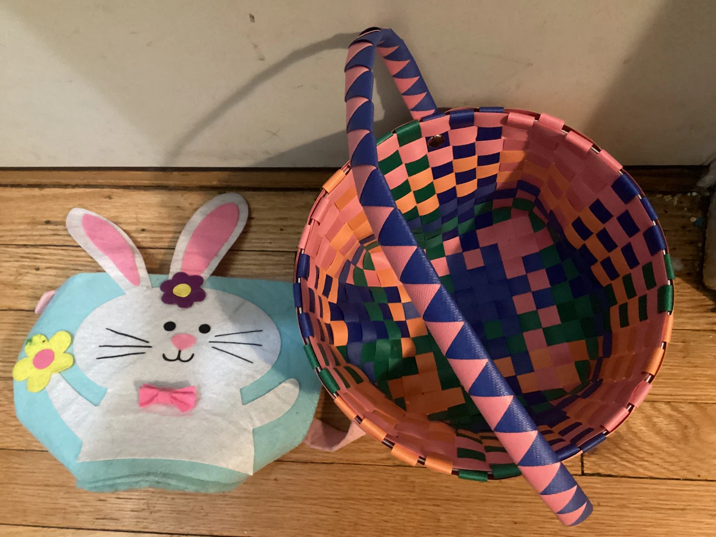 Easter Bunny Bag and Woven Basket