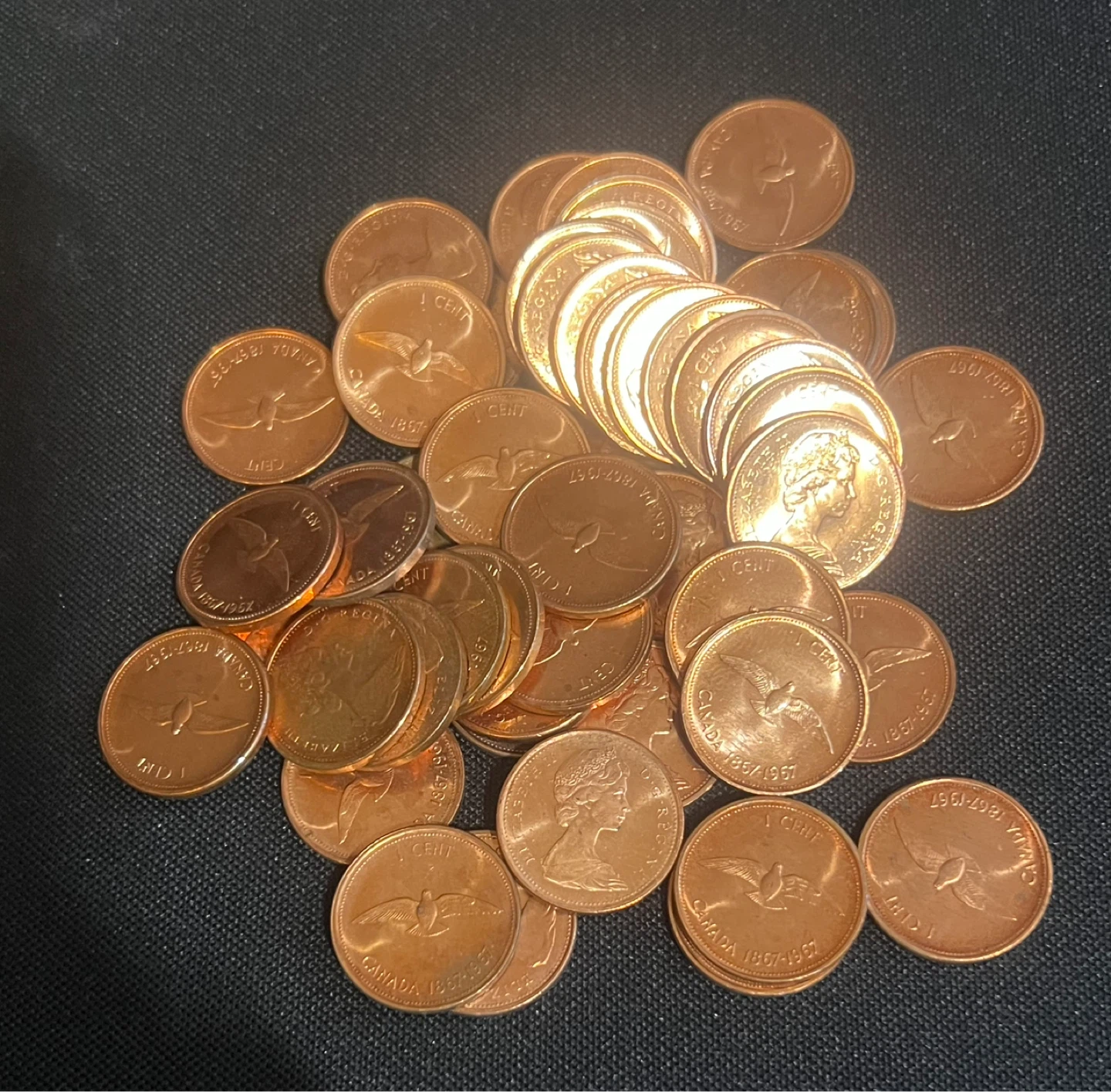 Canadian 1 Cent Coins 1967