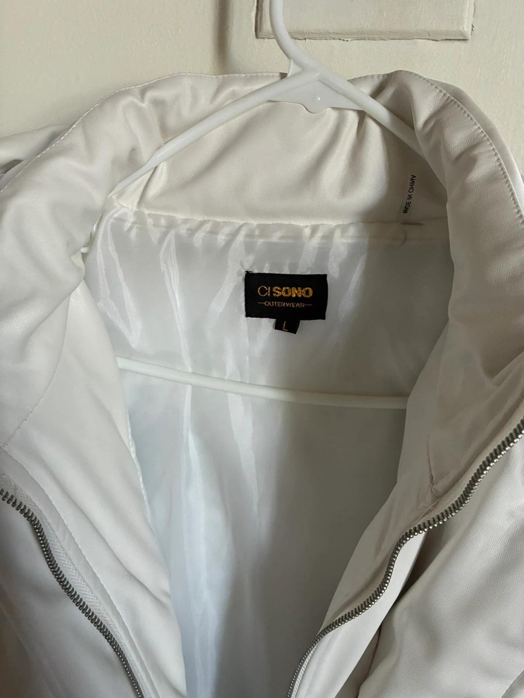 Cisano Puffer Jacket with Hood - White, Size L - photo 2