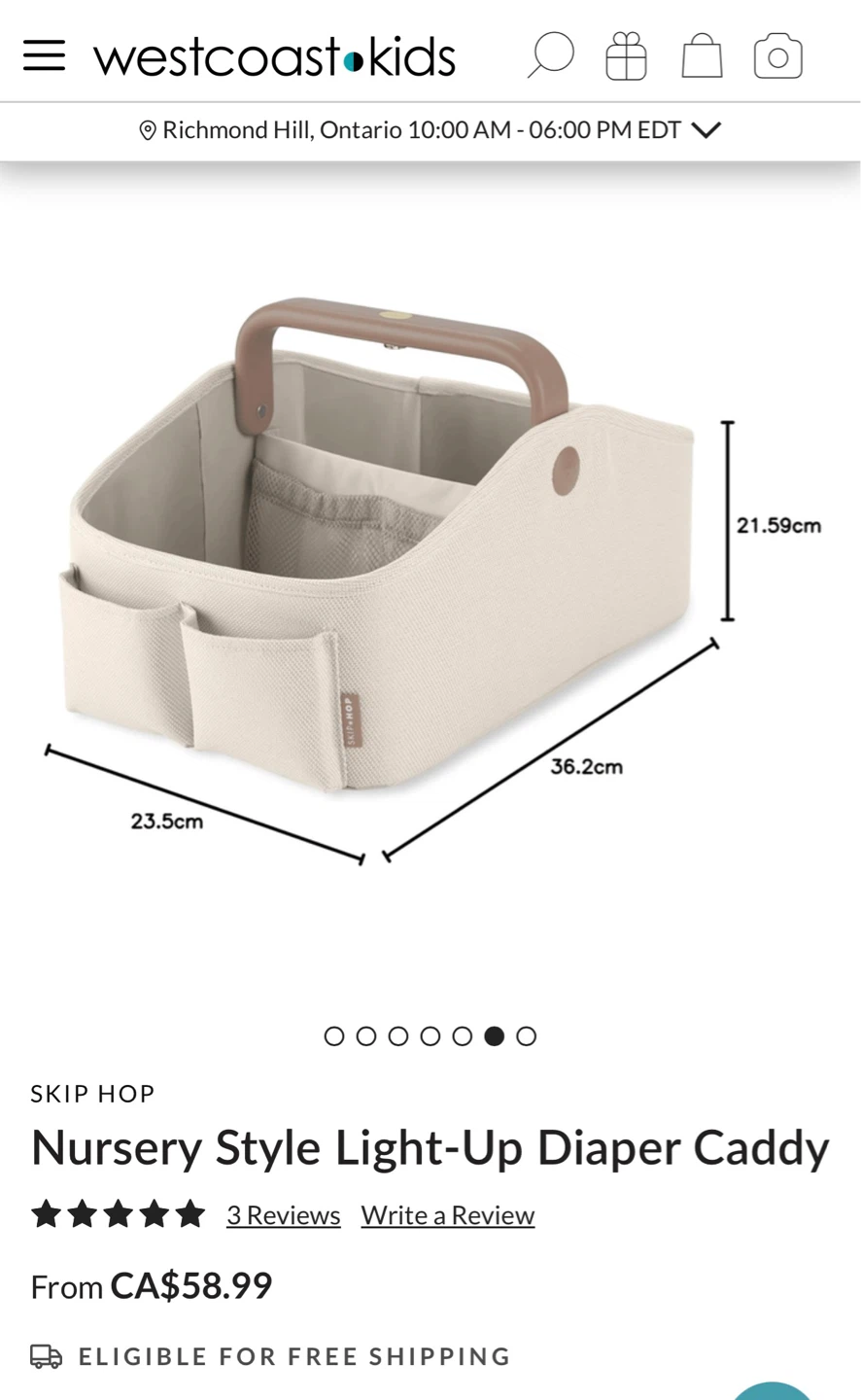 Skip Hop light up diaper caddy - photo 3