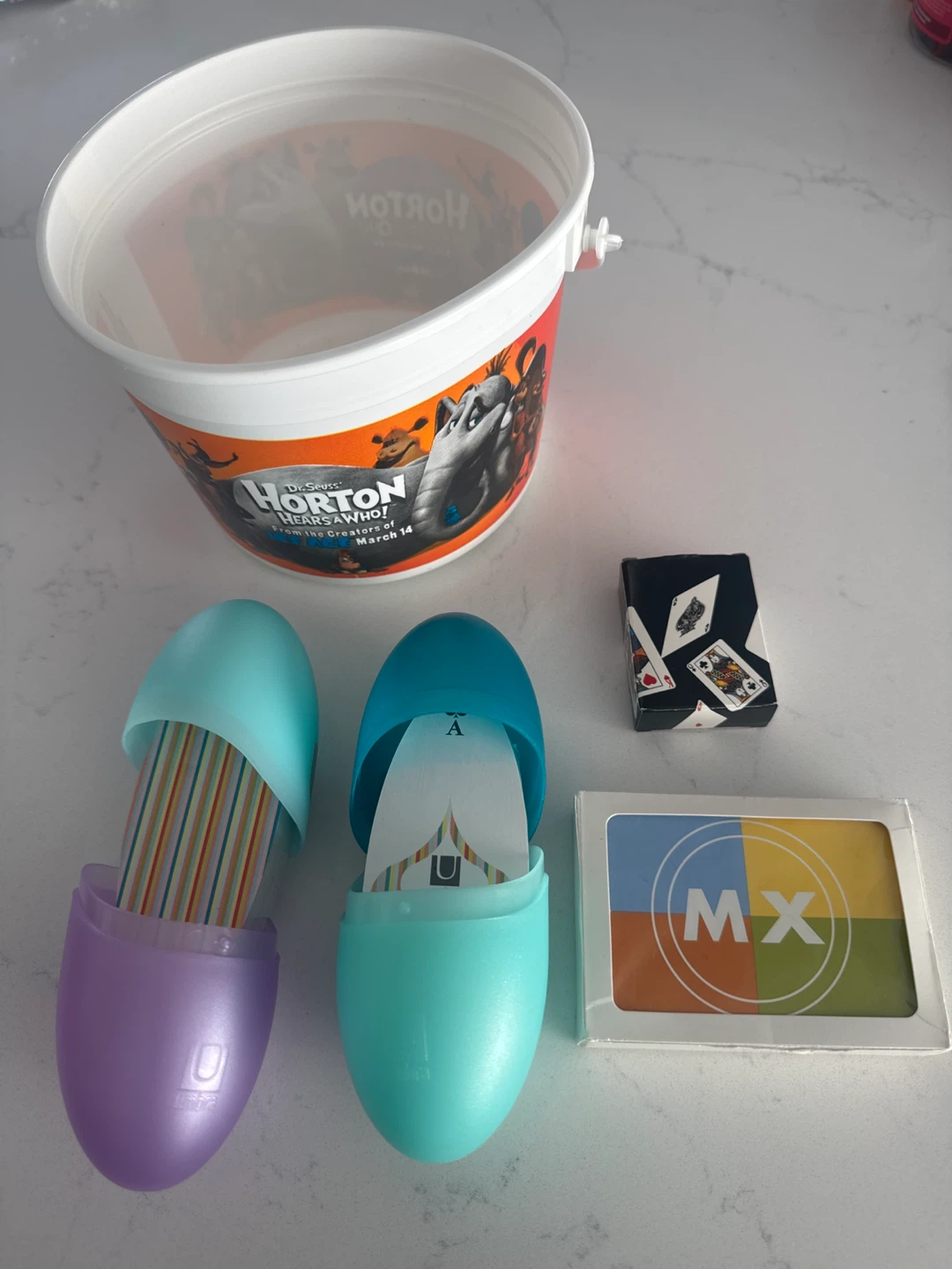 Mini Bucket and Playing Cards