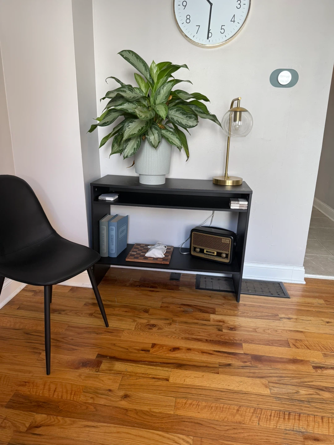 Black Console Table with Storage Shelf - photo 5