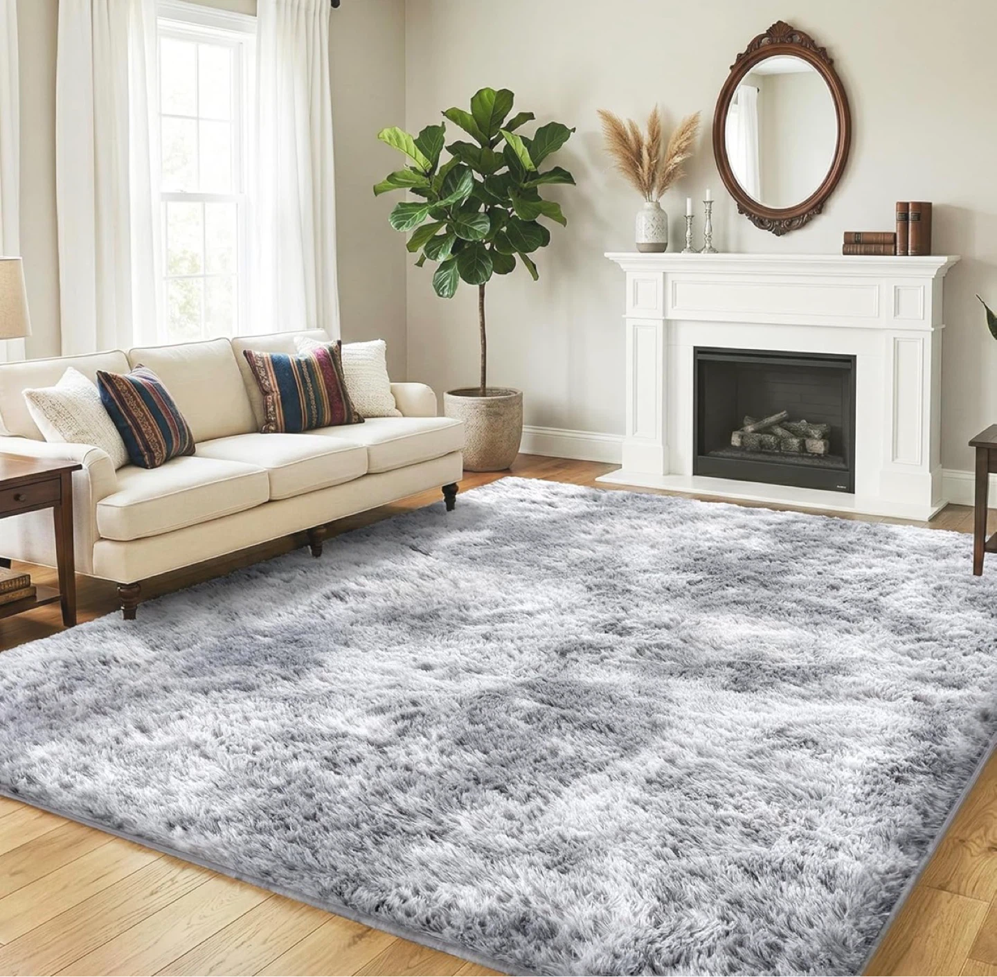 Plush Shaggy Area Rug - Grey - photo 2