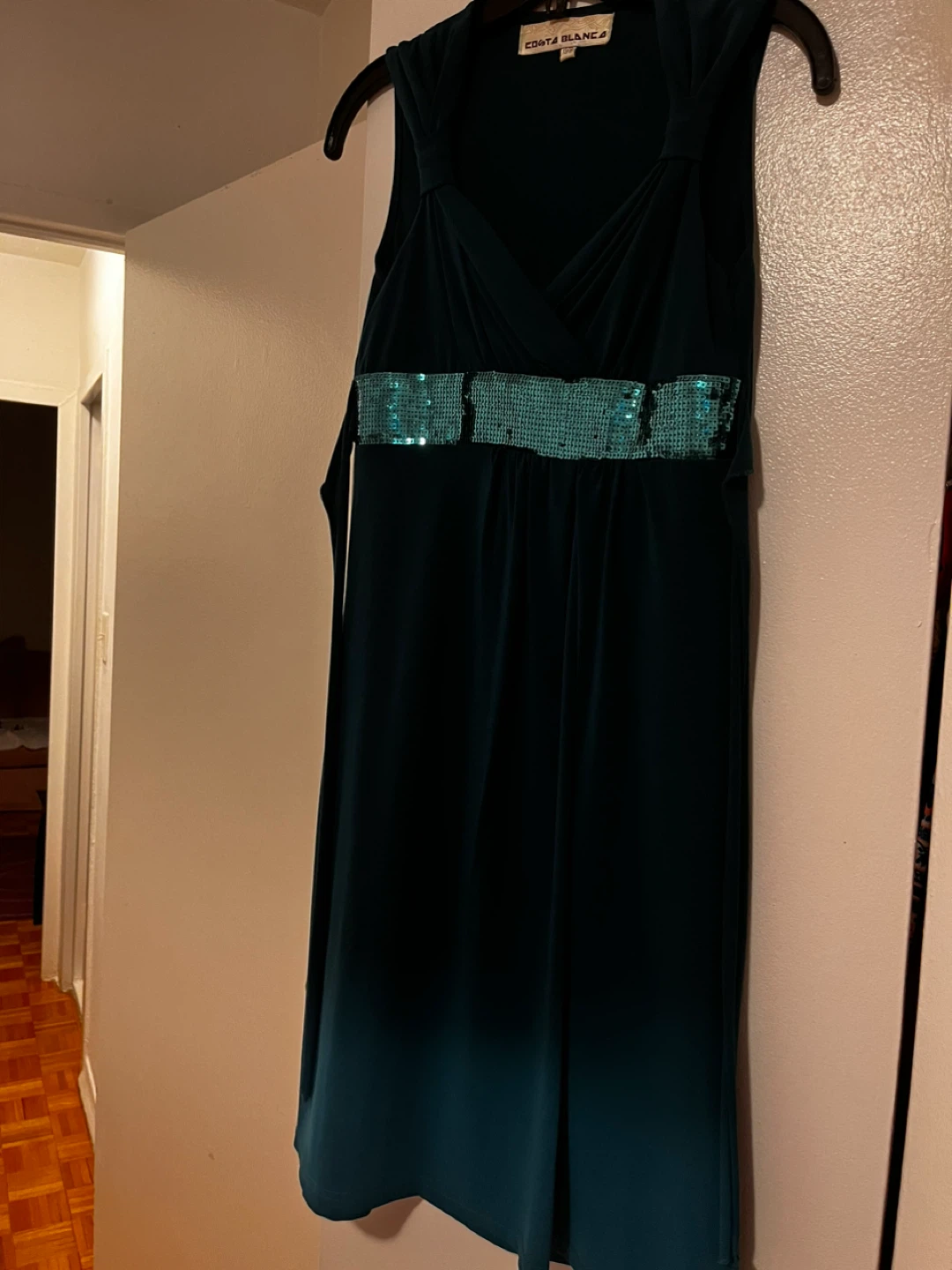 Costa Blanca Teal Dress with Sequins S size dark green - photo 3