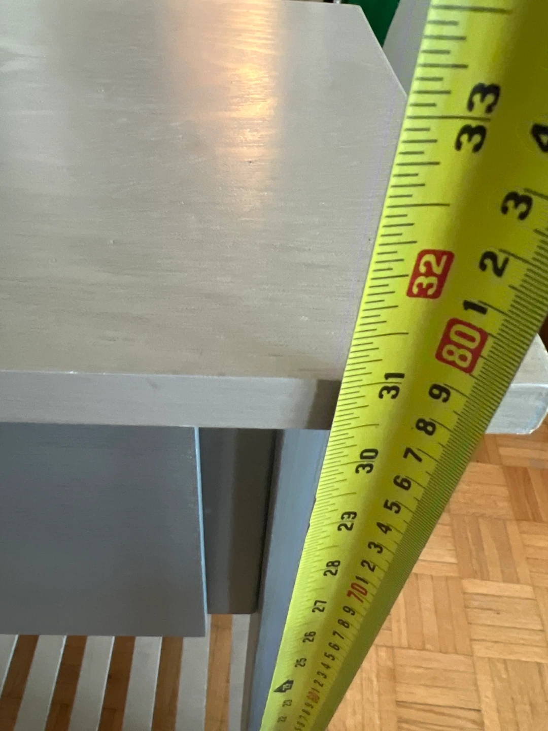 Grey two-drawer console table with shelf - photo 3