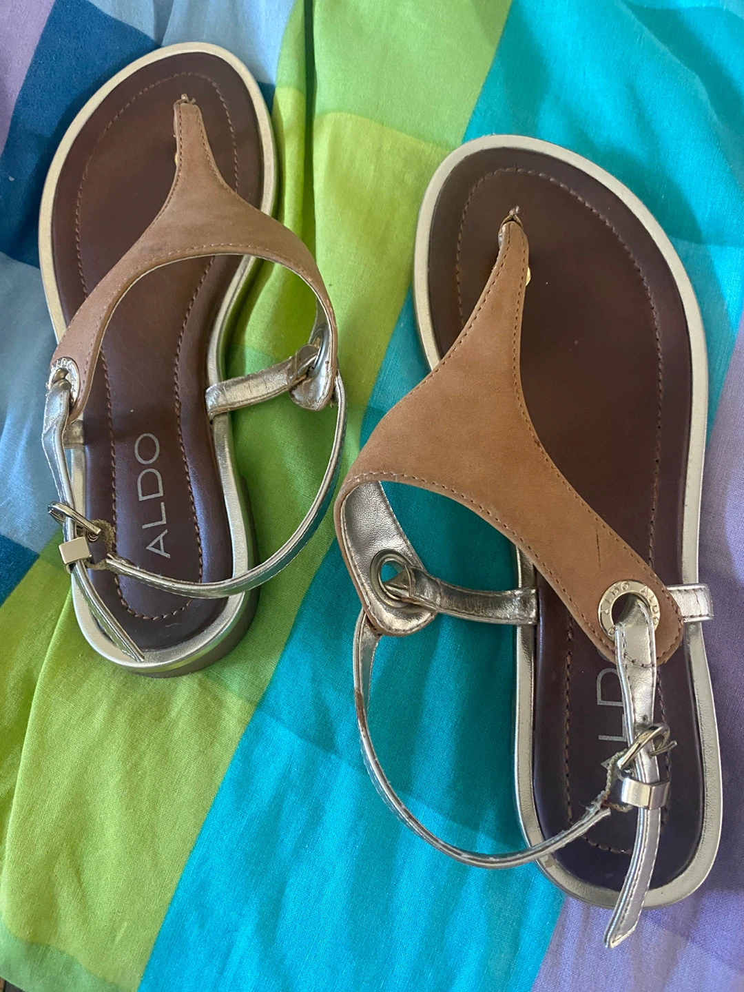 ALDO Brown and Gold Women's Sandals - photo 2