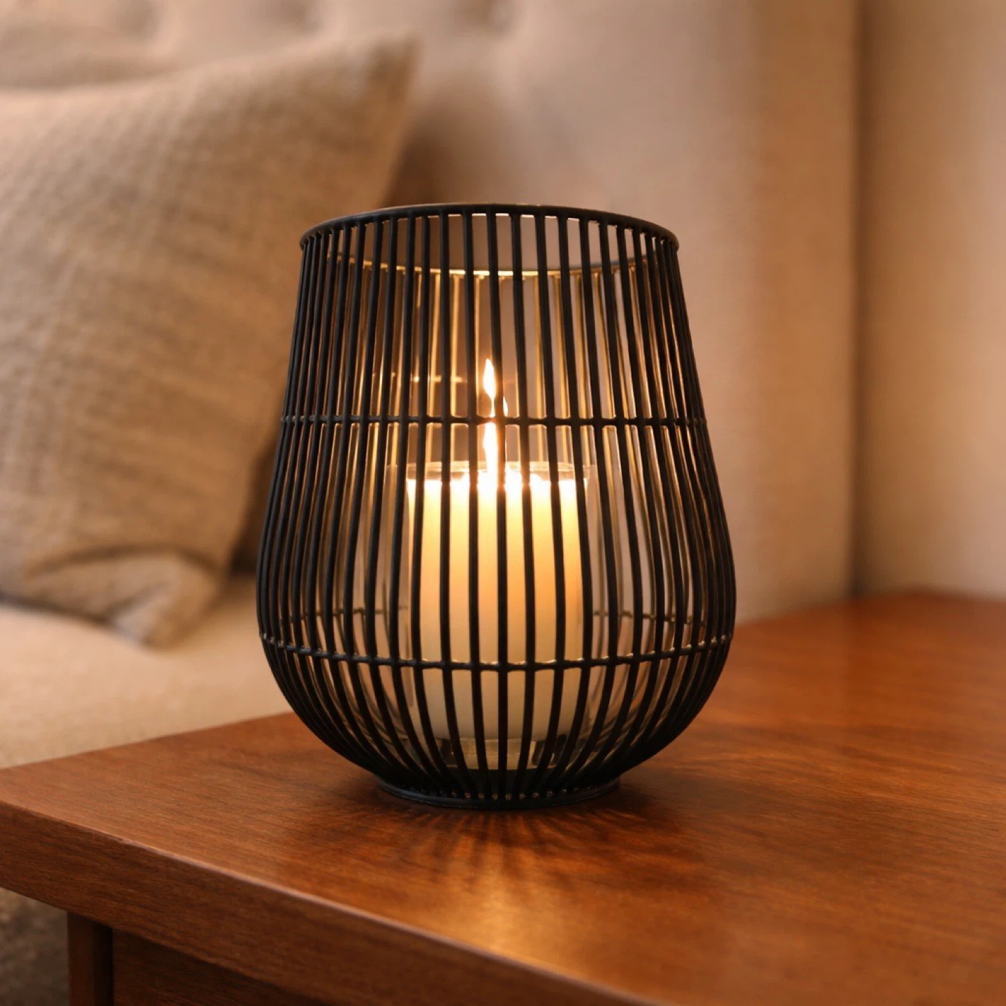 Crate &Barrel Metal Candle Holder