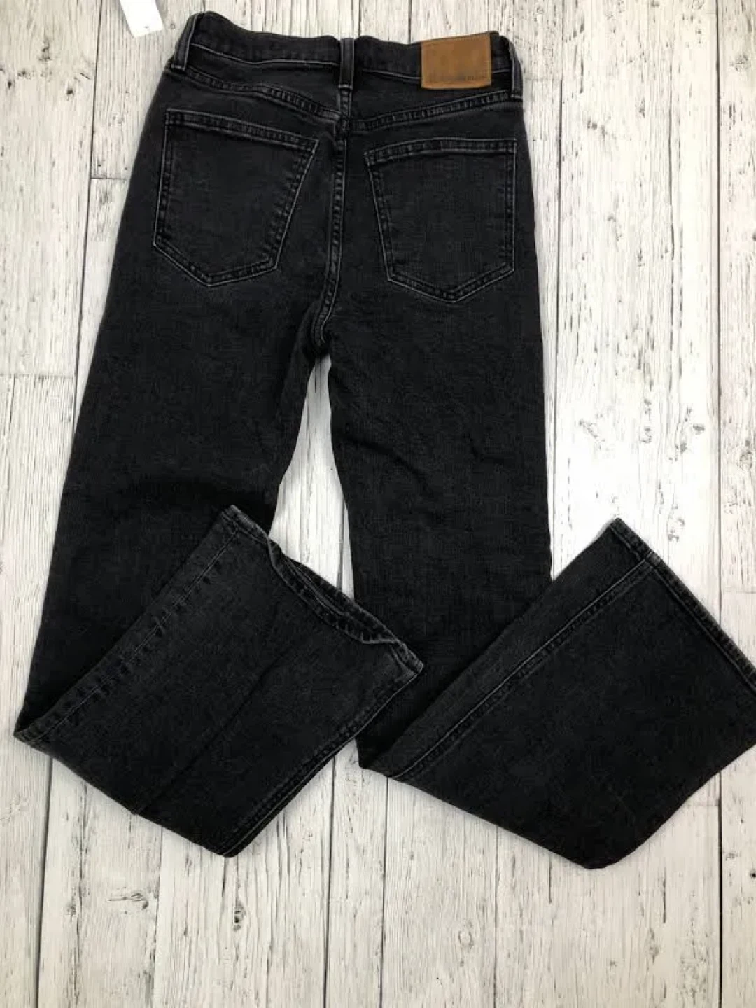 Denim Forum The Twiggy High Rise Flare Jeans Black Size 24 - photo 2