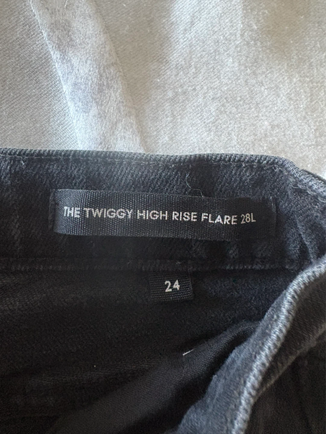 Denim Forum The Twiggy High Rise Flare Jeans Black Size 24 - photo 3