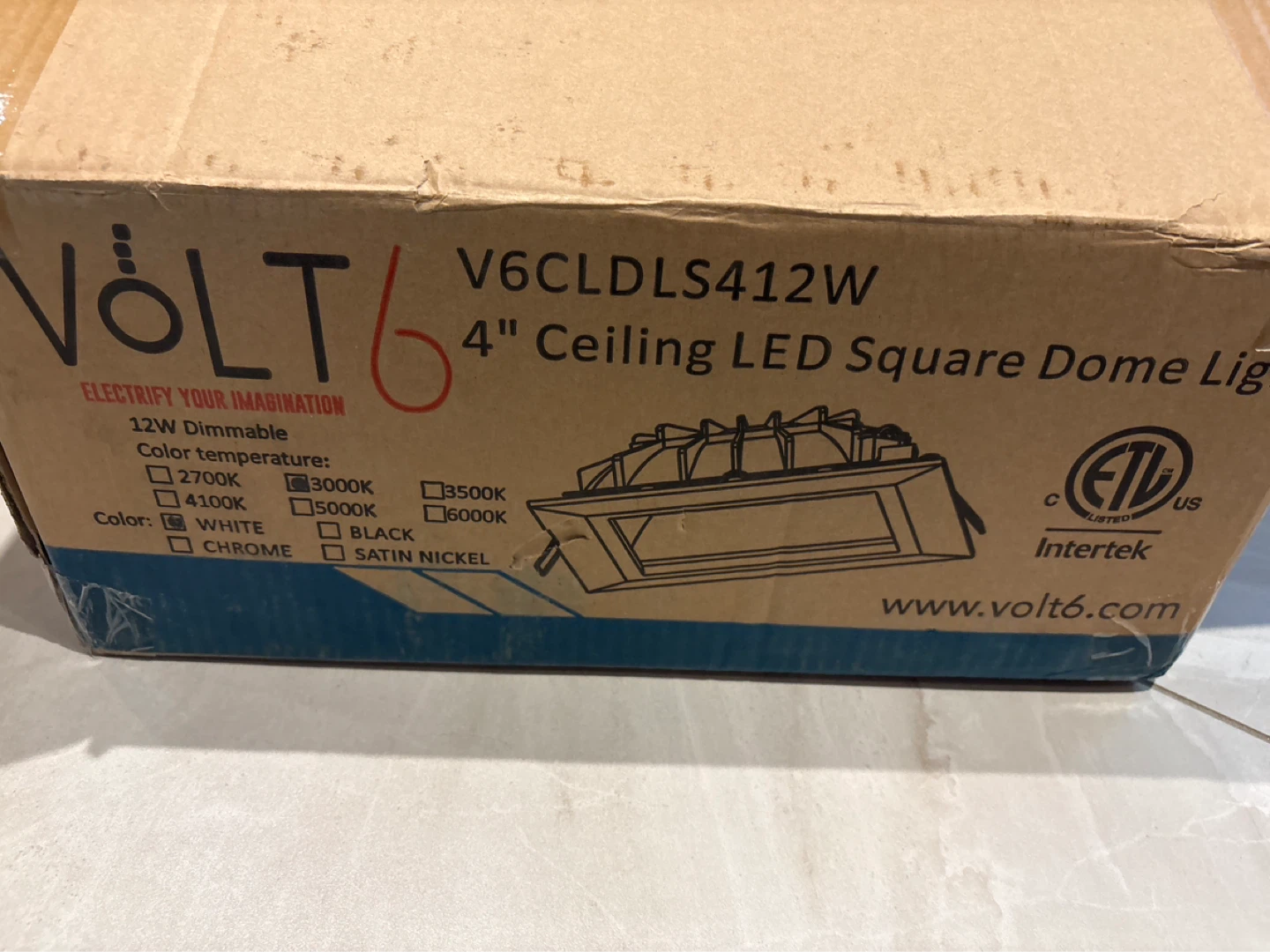 Volt6 4 Inch Square LED Dome Light -18 Pack - photo 4