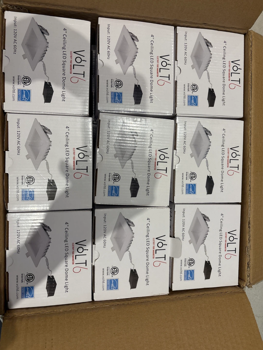 Volt6 4 Inch Square LED Dome Light -18 Pack - photo 3