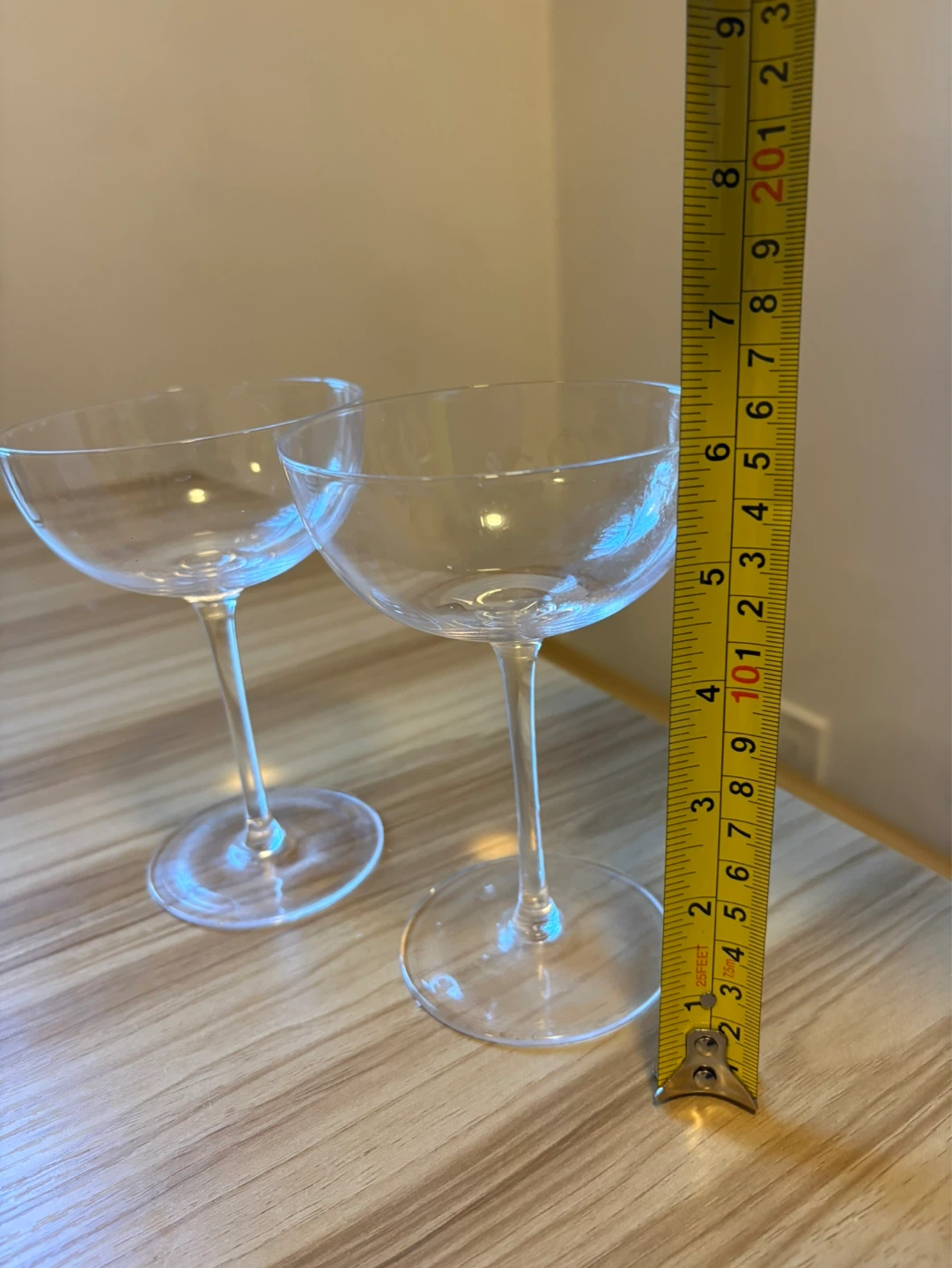 Set of 2 Clear Coupe Glasses - photo 2