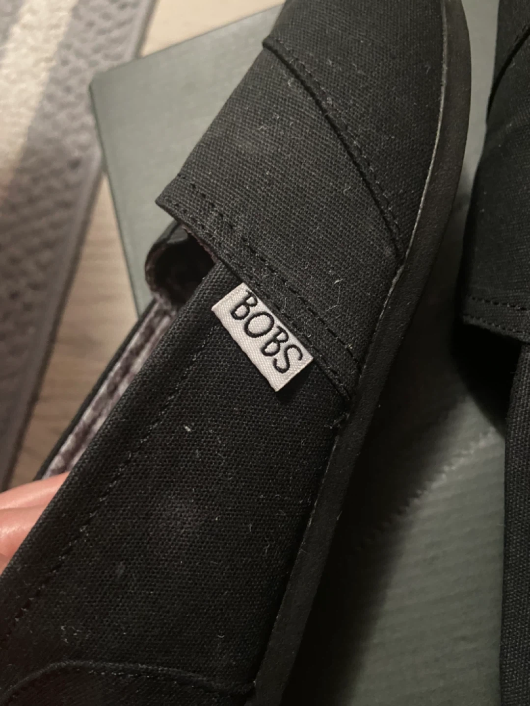 BOBS from Skechers Women's Black Memory Foam Slip-On Shoes - photo 3