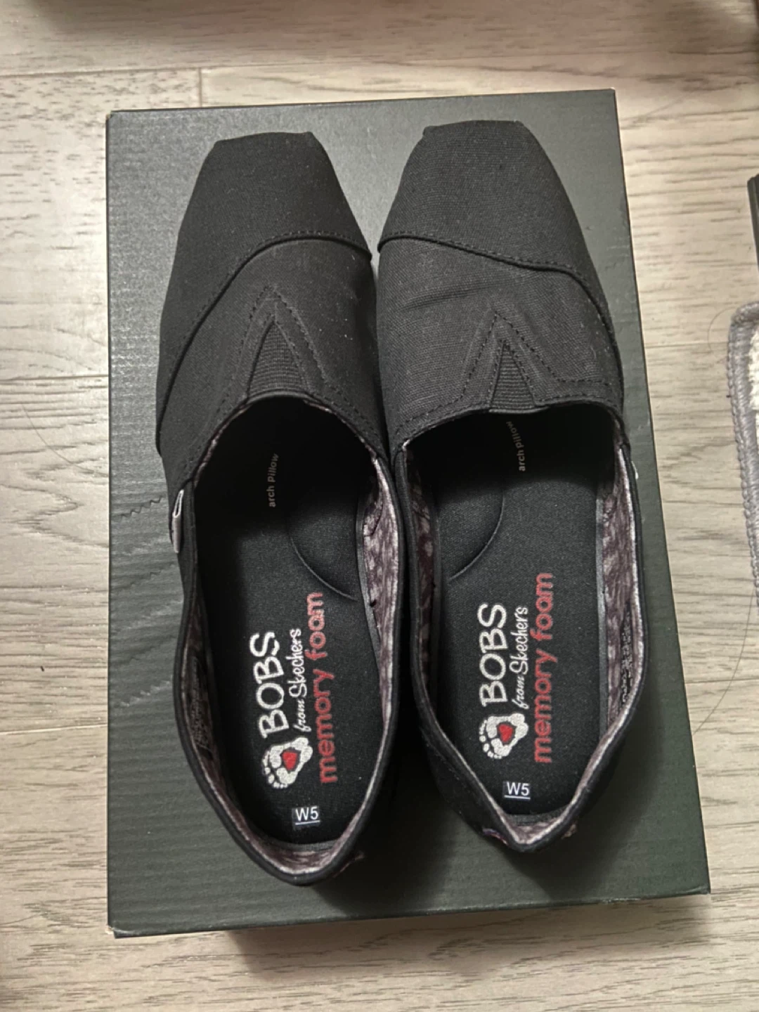 BOBS from Skechers Women's Black Memory Foam Slip-On Shoes - photo 2