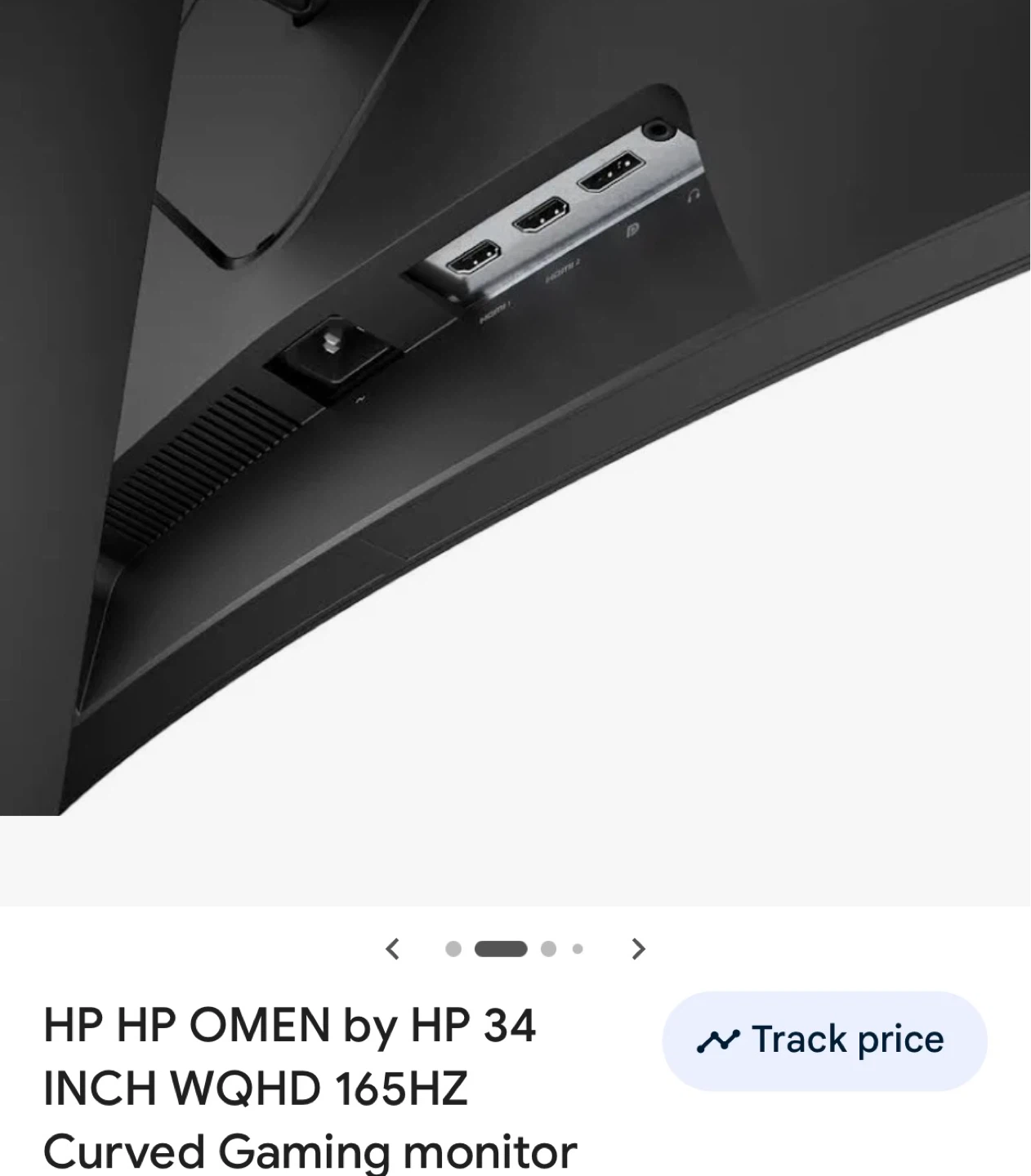 HP OMEN 34 Inch WQHD 165Hz Curved Gaming Monitor - photo 2