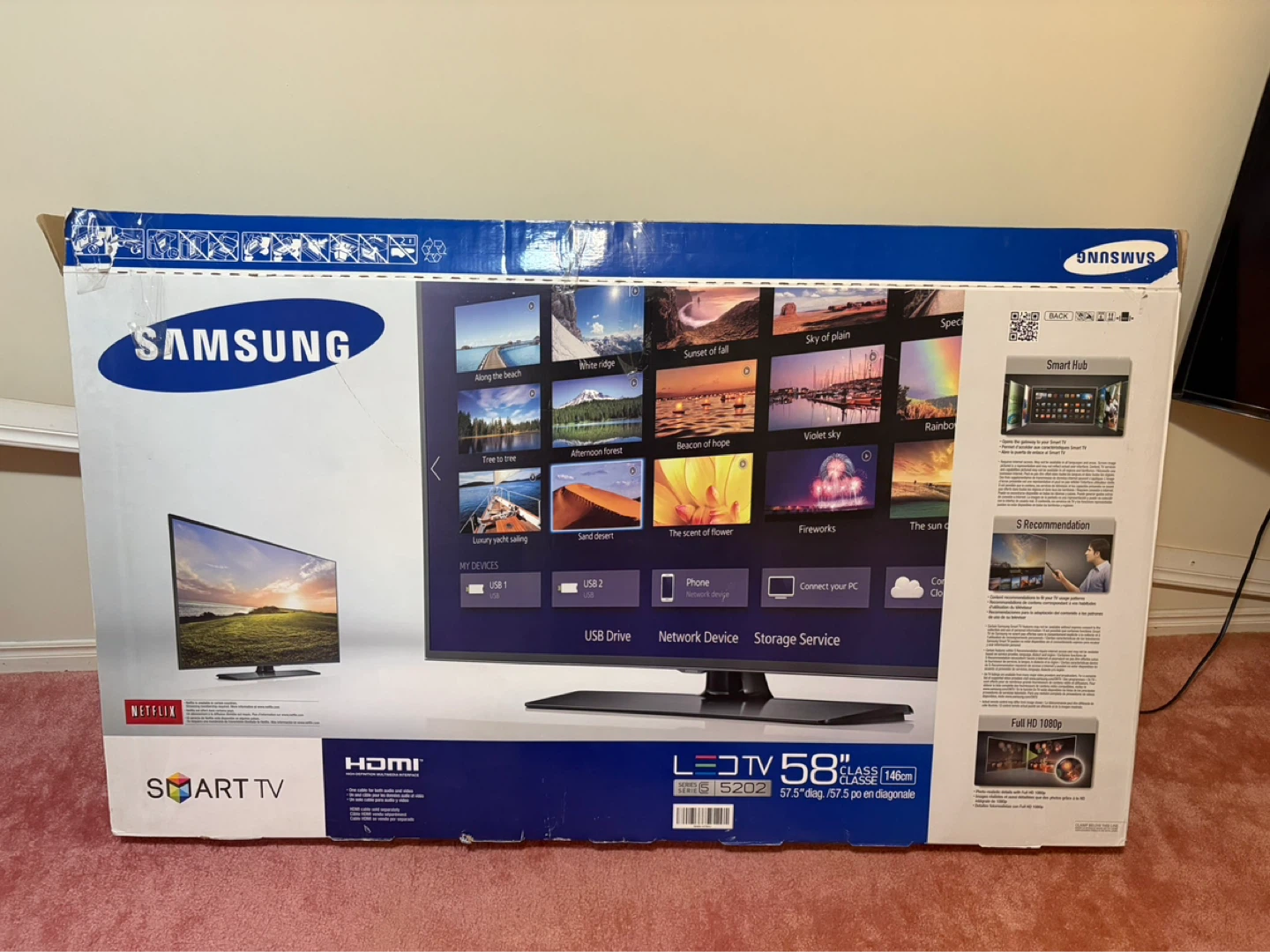 Samsung 58" LED Smart TV - Model UN58J5202 - photo 2