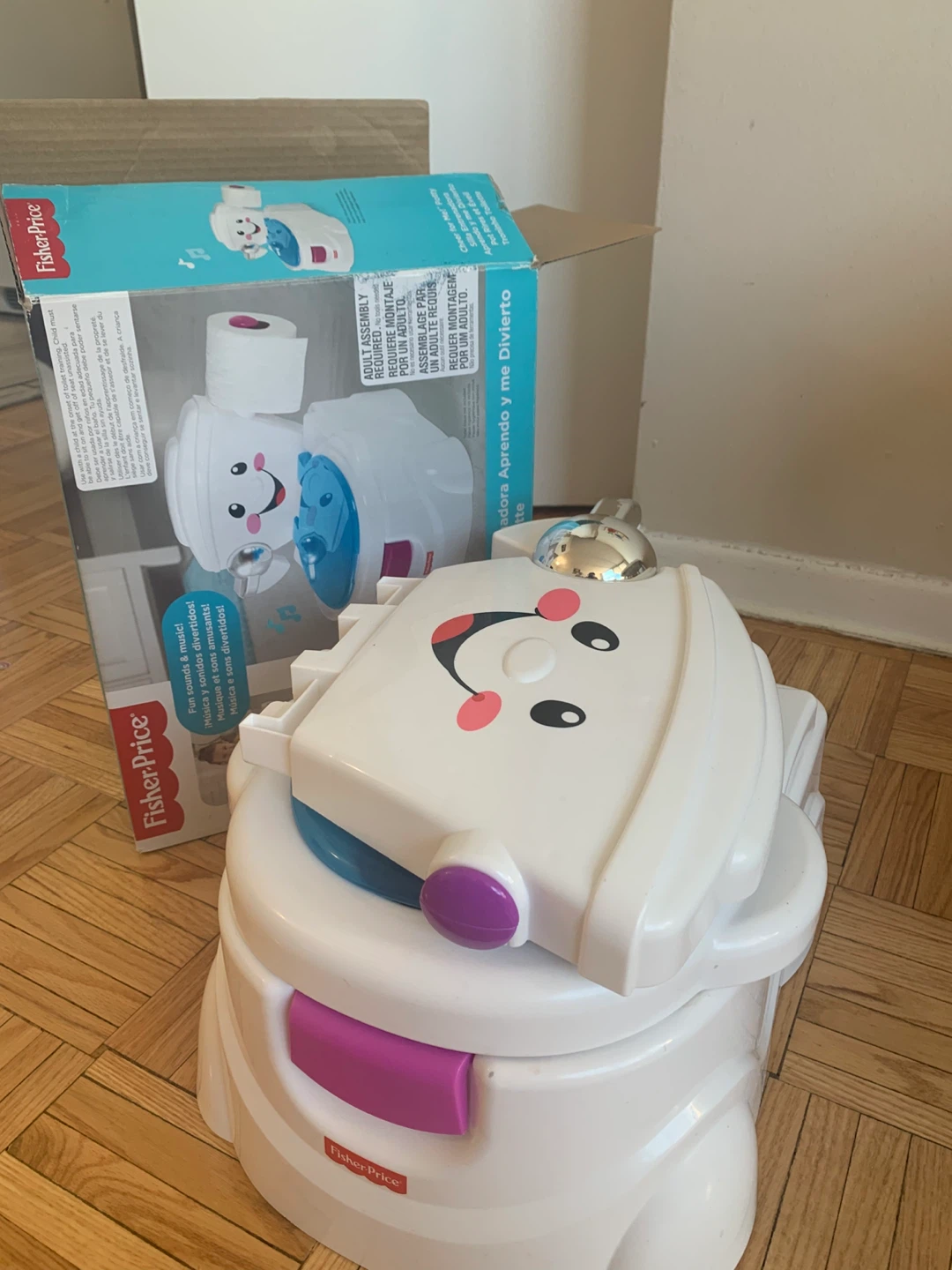 Fisher-Price Learn-to-Flush Potty Training Toilet - photo 2