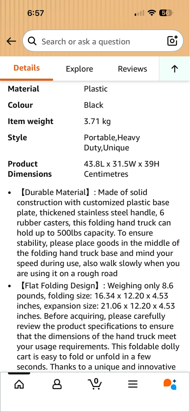 Folding Hand Truck Dolly Cart - photo 5