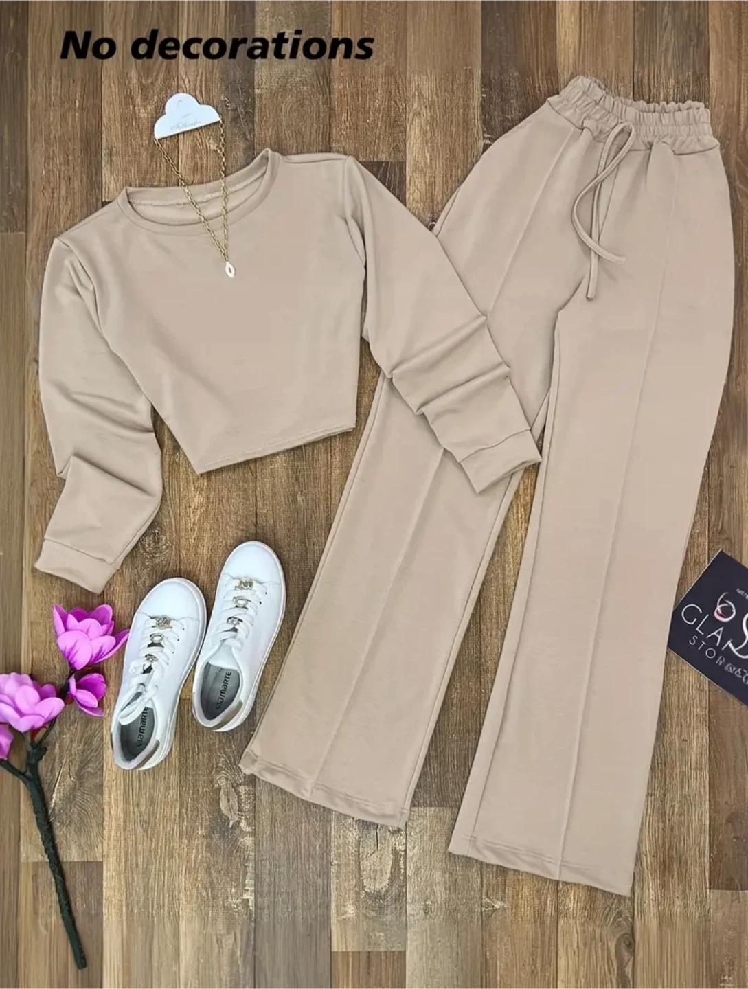 New 2pcs Beige Set