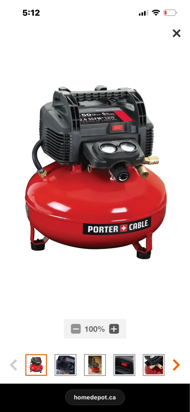 Porter Cable 6 Gallon Air Compressor