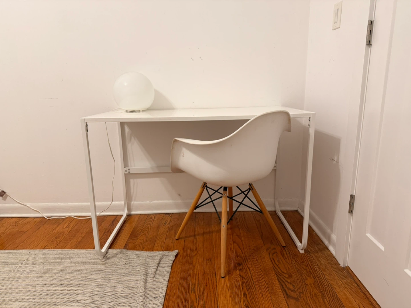 White modern desk