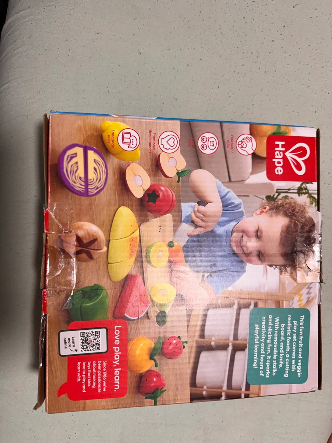 Hape Prep & Play Food Cutting Set - Wooden Play Food - photo 2