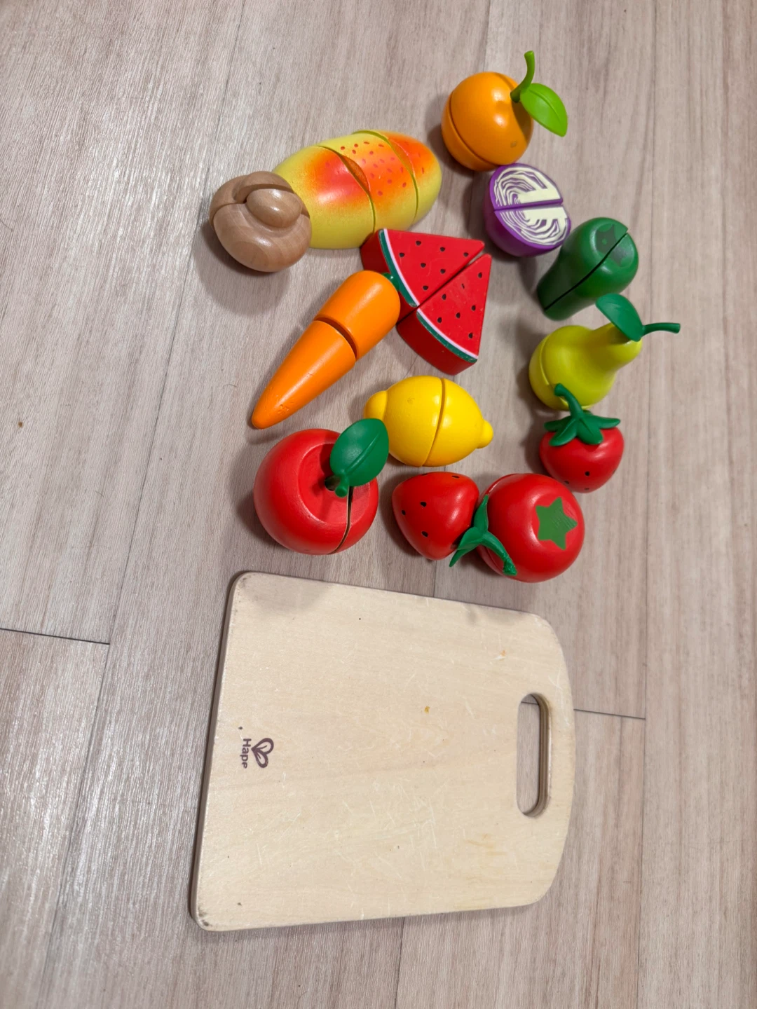 Hape Prep & Play Food Cutting Set - Wooden Play Food