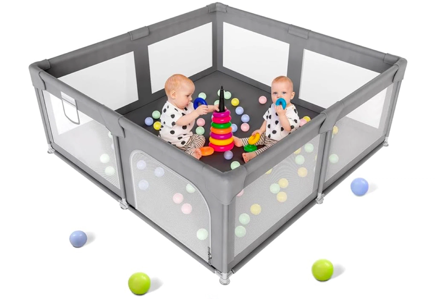 Grey Baby Playpen 50”x50”