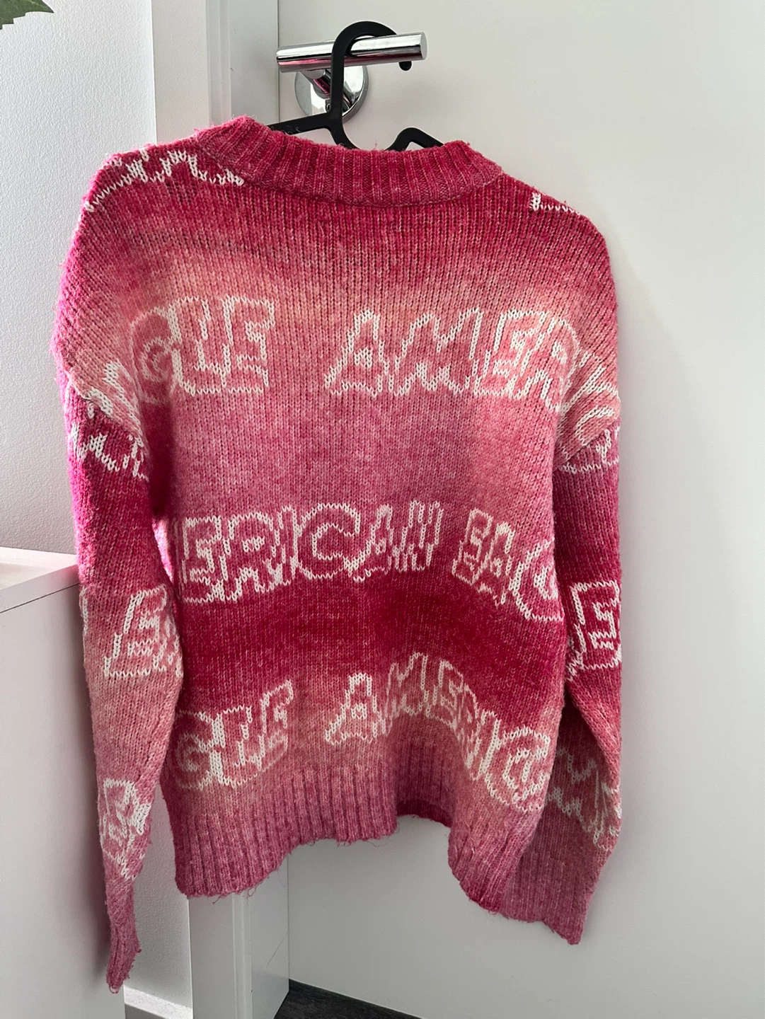 American Eagle Pink Ombre Logo Sweater XXS - photo 2