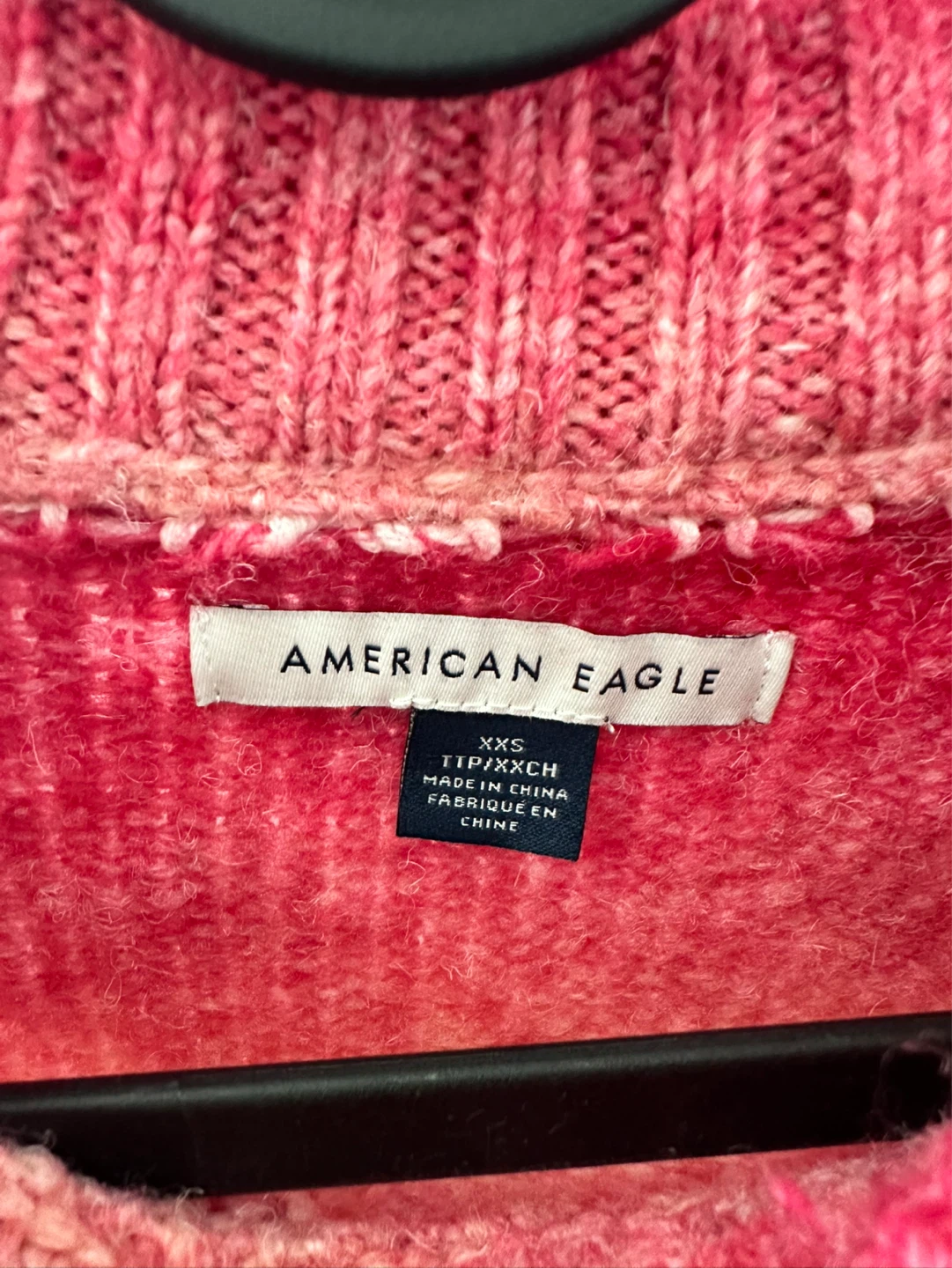 American Eagle Pink Ombre Logo Sweater XXS - photo 3