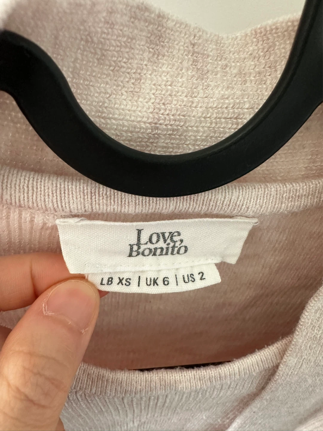 Love Bonito Ribbed Knit Sweater with Scarf Detail - Light Pink - photo 4