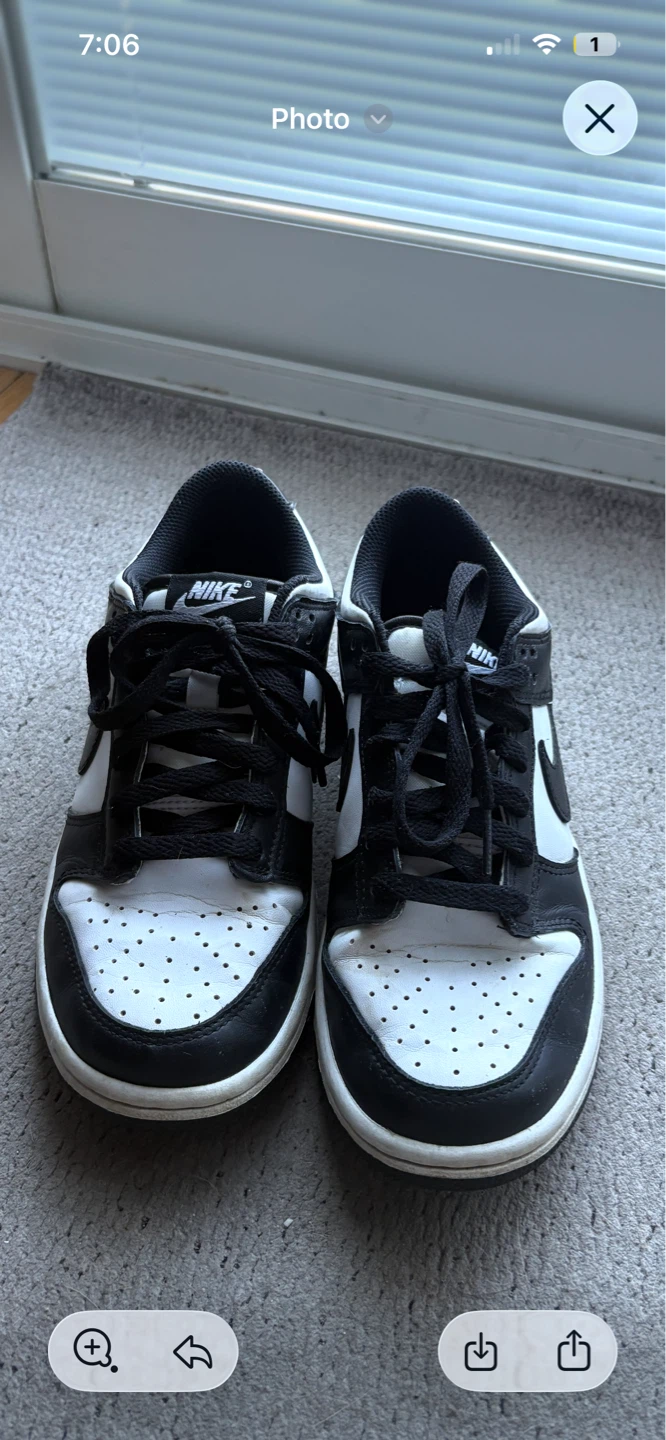 Nike Dunk Low Black White Shoes - photo 2
