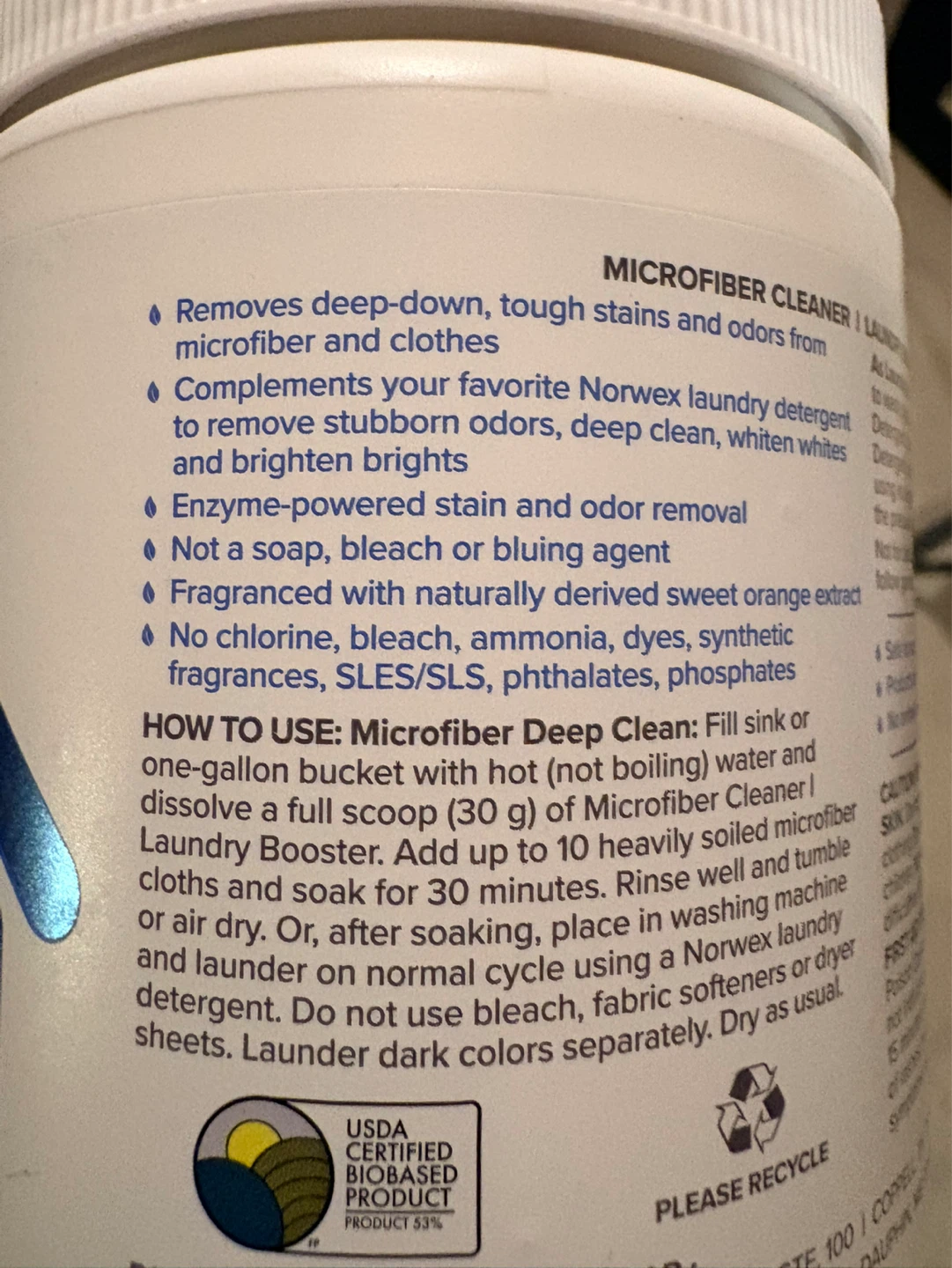 Norwex Microfiber Cleaner Laundry Booster 450g / 15 oz - photo 2