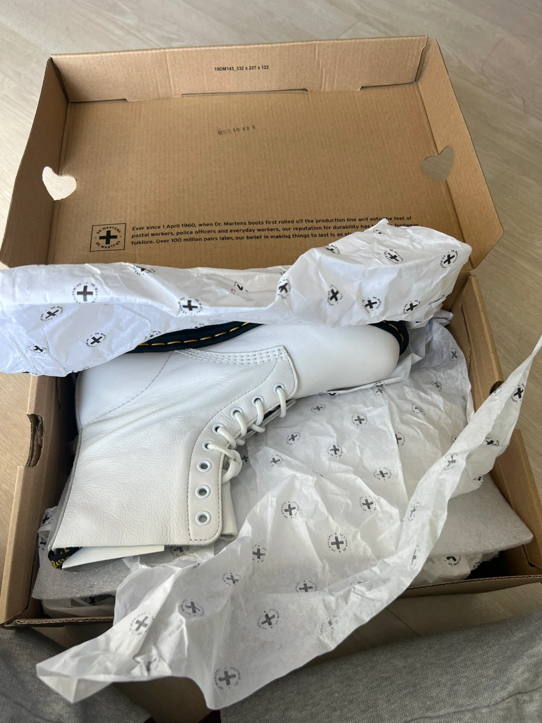 Dr. Martens 1460 Pascal Optical White Leather Boots - photo 4